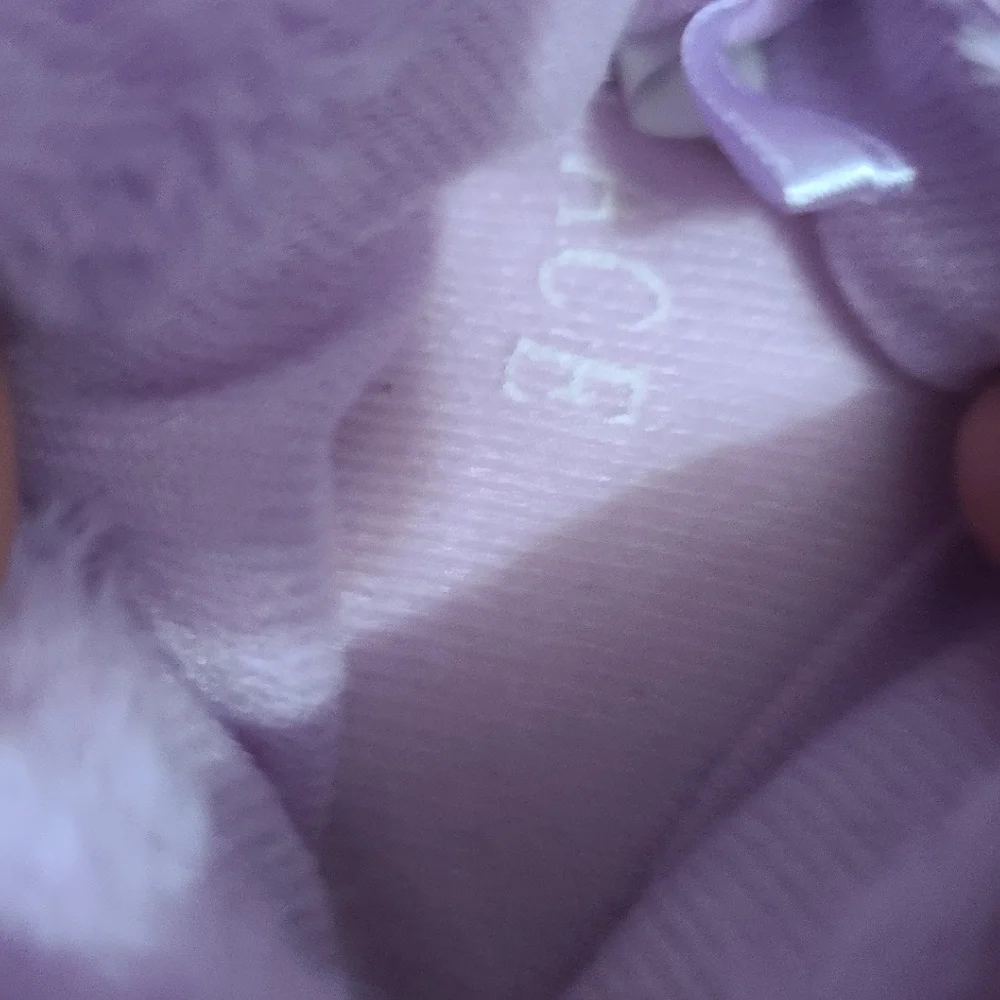 The Children's Place Toddler Purple Teddy Bear Slippers Size 8/9